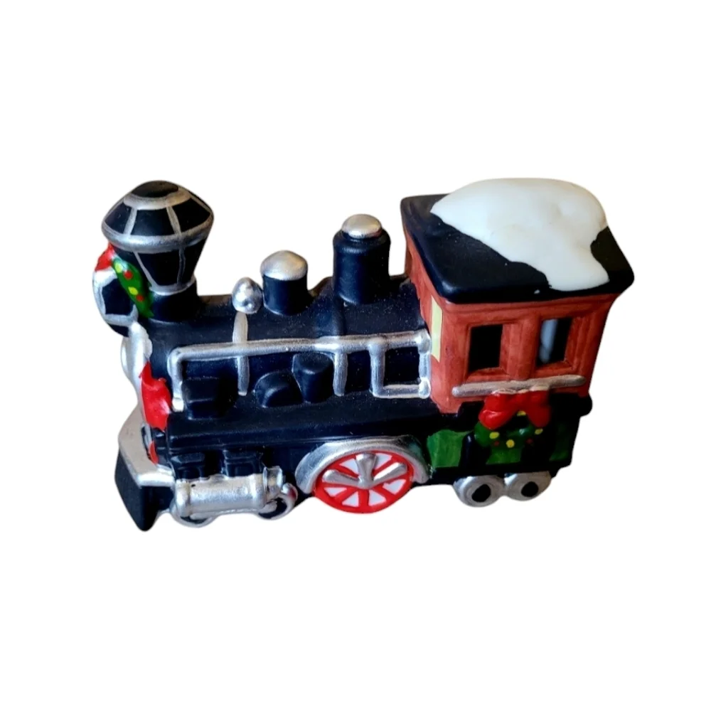 Dicken's Keepsake 3Pc Christmas Porcelain Vintage Train Set With Original Box